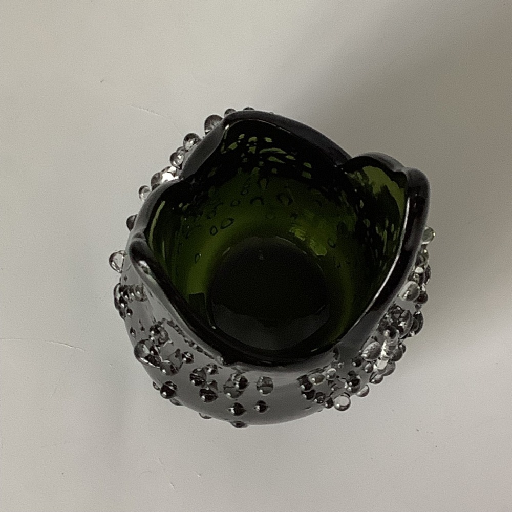 Partylite Natures Green Glass Dew Drop Tulip Votive Candle Holder - Picture 5 of 8